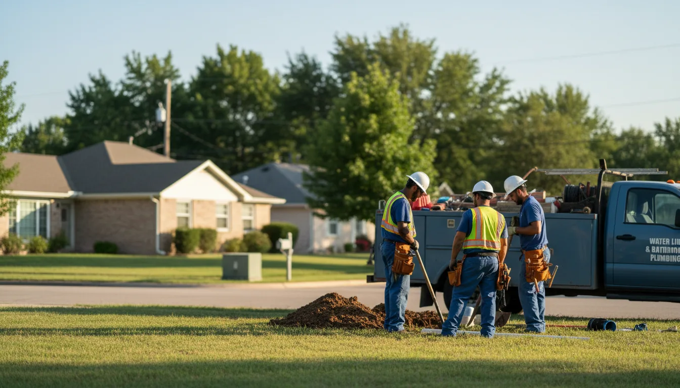 Residential water line and bathroom plumbing service in Loretto, PA